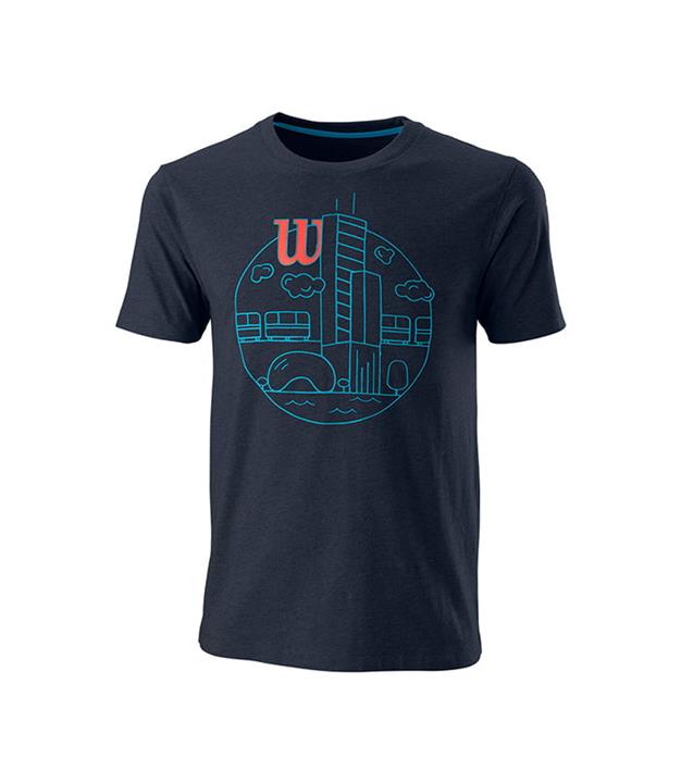 تی‌شرت مردانه ویلسون Wilson Chi Skyline CTN Tee Slim-Fit Outer Space